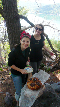 Celebrating Rosh Hashanah in the woods photo